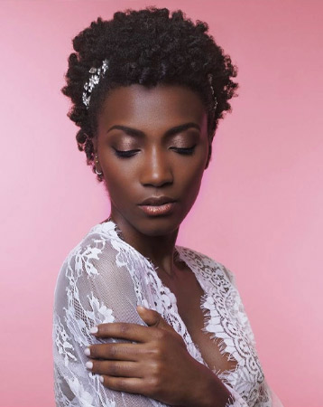 Natural wedding hair