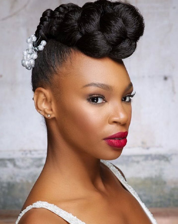 Natural wedding hair