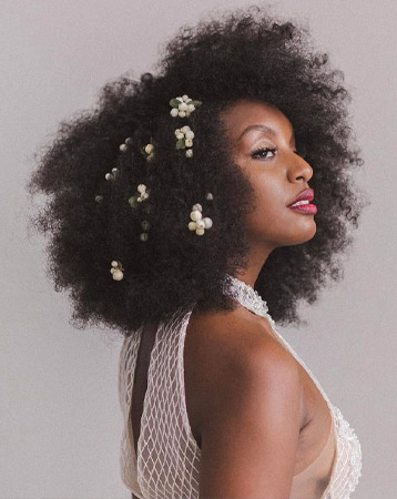Natural wedding hair