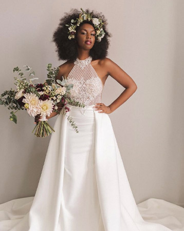 Natural wedding hair