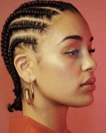 Straight back canerow hairstyle