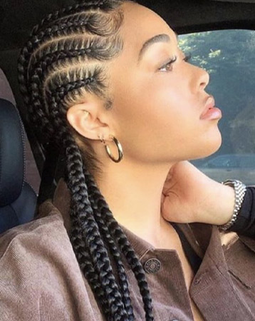 Straight back canerow hairstyle