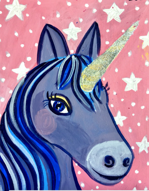 Family Paint Party SparkleHorn the Unicorn Mississauga Studio
