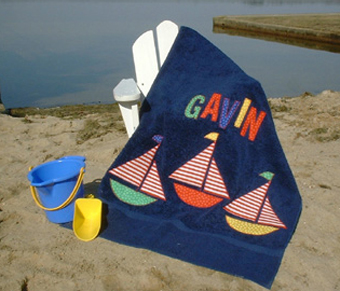 A sample of a personalized towel