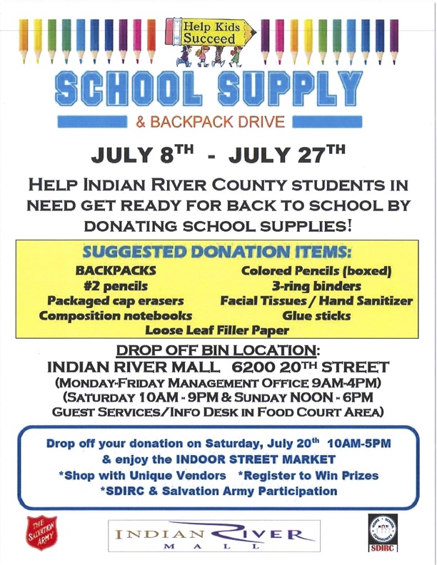 School supply drive flyer