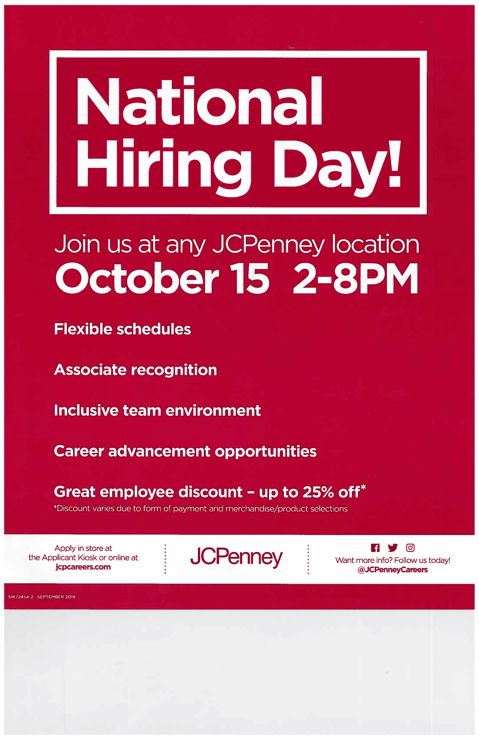 jcpenney national hiring event