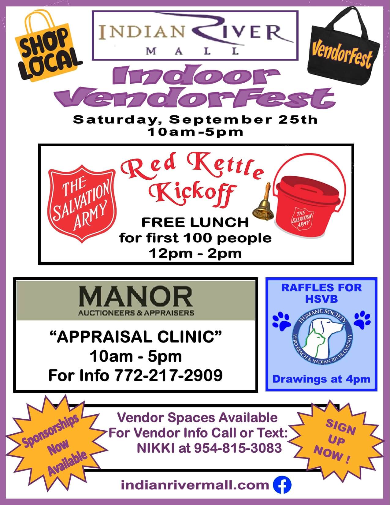 September 2021 Indoor Vendor fest poster