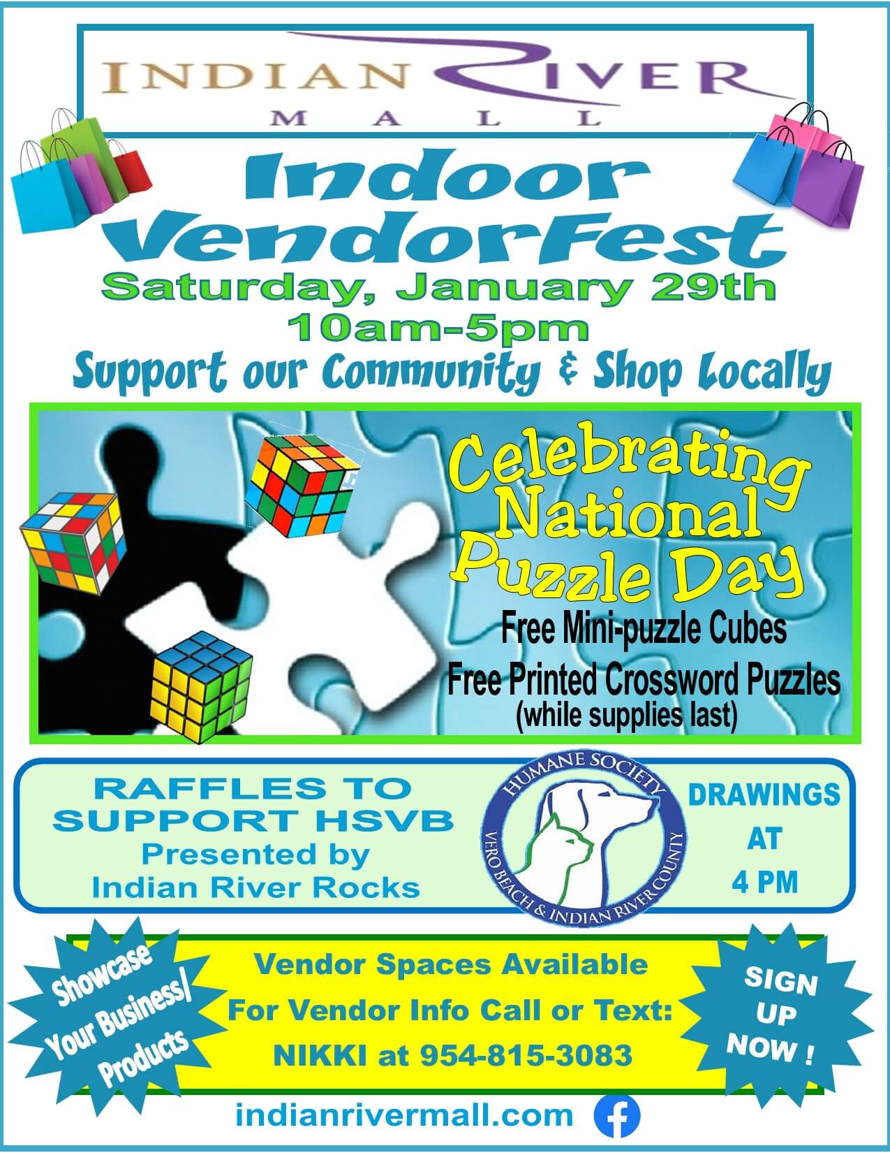 Indoor Vendorfest January 2022 poster