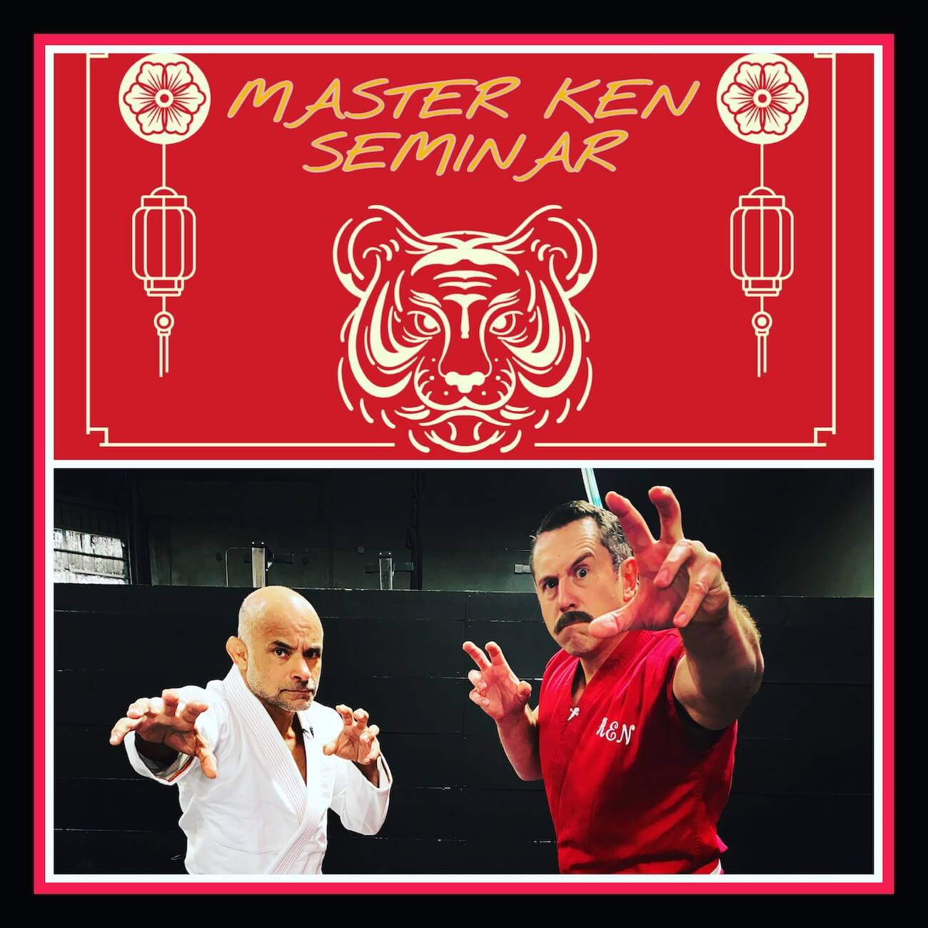 Master Ken posing with hands out