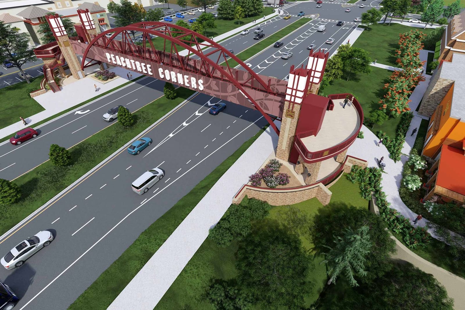 Peachtree Corners Pedestrian Bridge