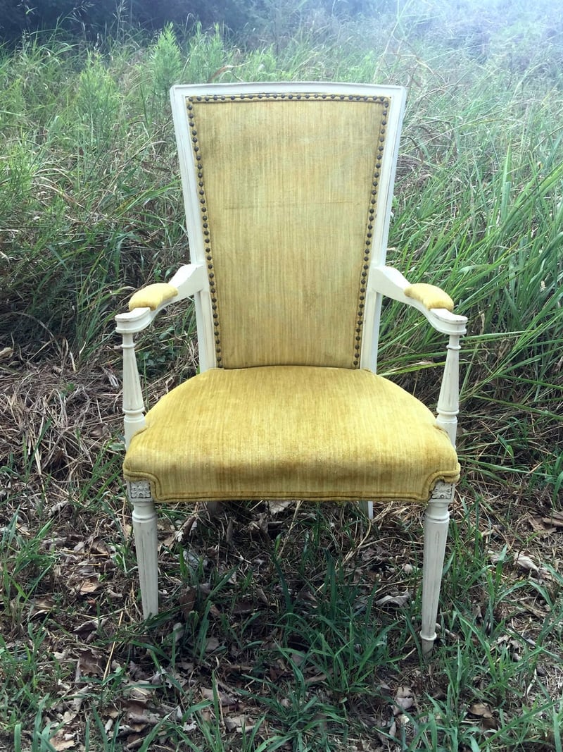 Vintage Upholstered Chair Rentals Gold Velvet Chair