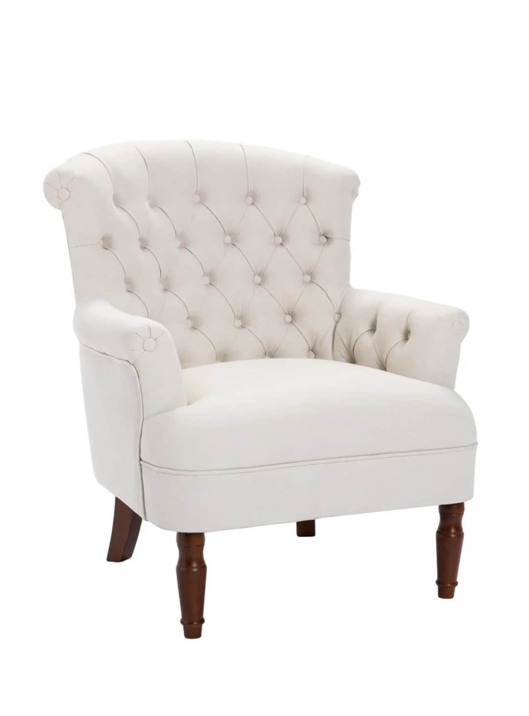Vintage Upholstered Chair Rentals White Tufted Wingback Chair