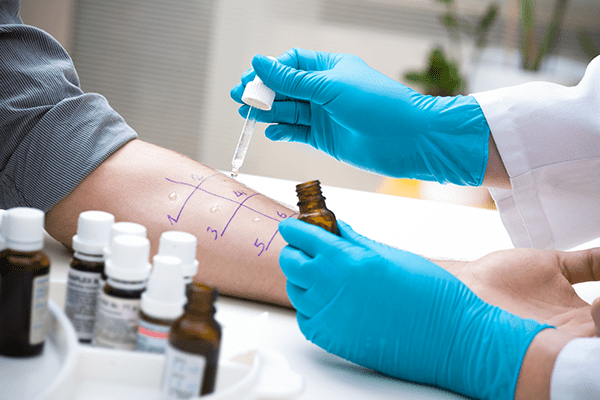 Patients receive comprehensive allergy testing.