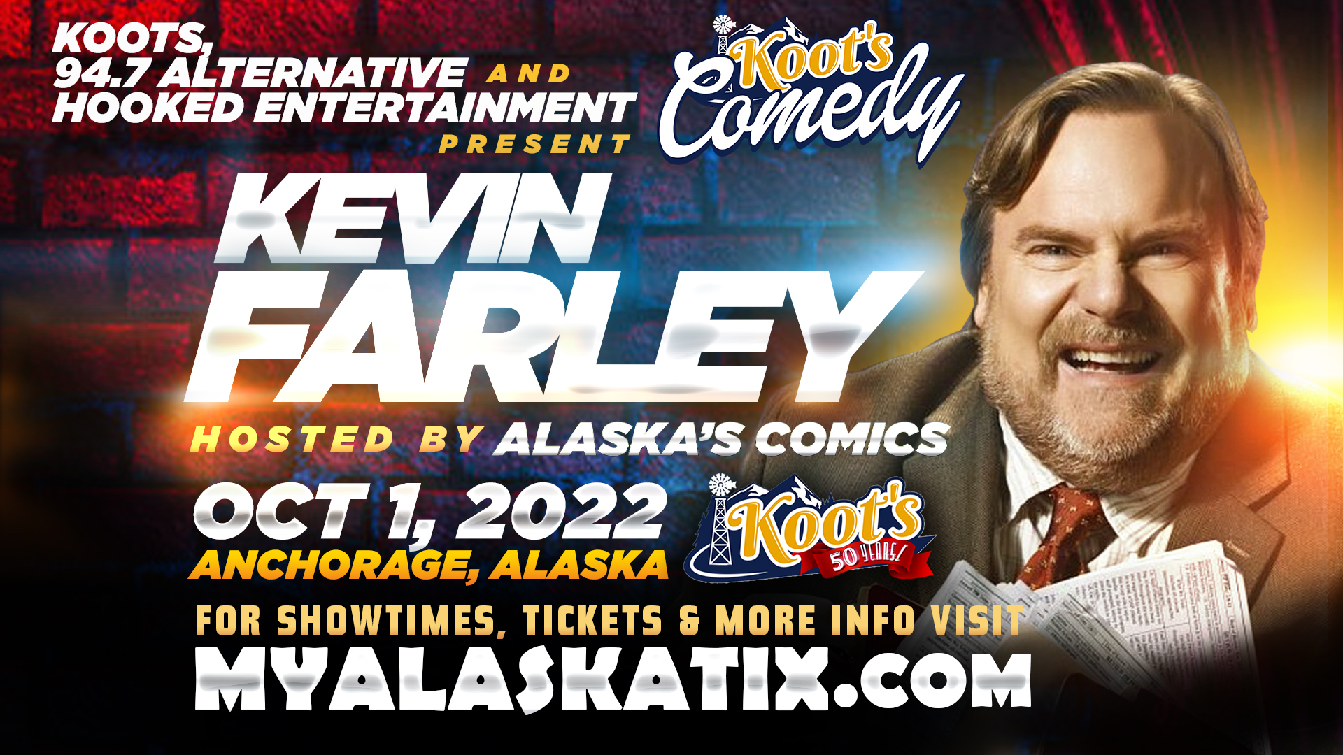 Comedian Kevin Farley 10/1 7pm show Oct 01, 2022 Koot's