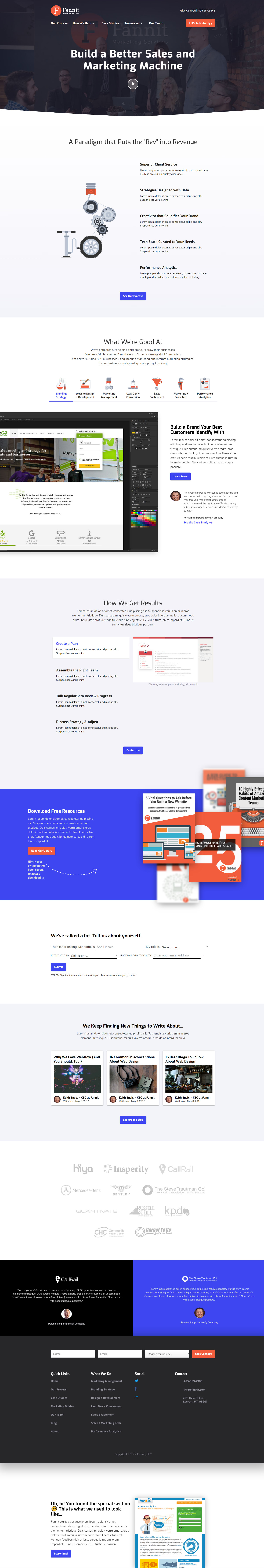 fannit homepage design
