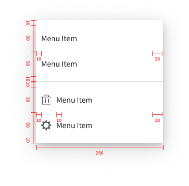 menu styles