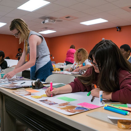 students-working-on-project-posters