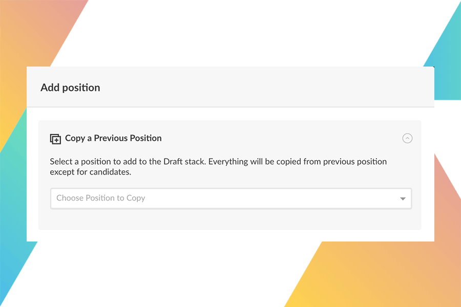 Our Happo Place Start a new hiring process using your already created