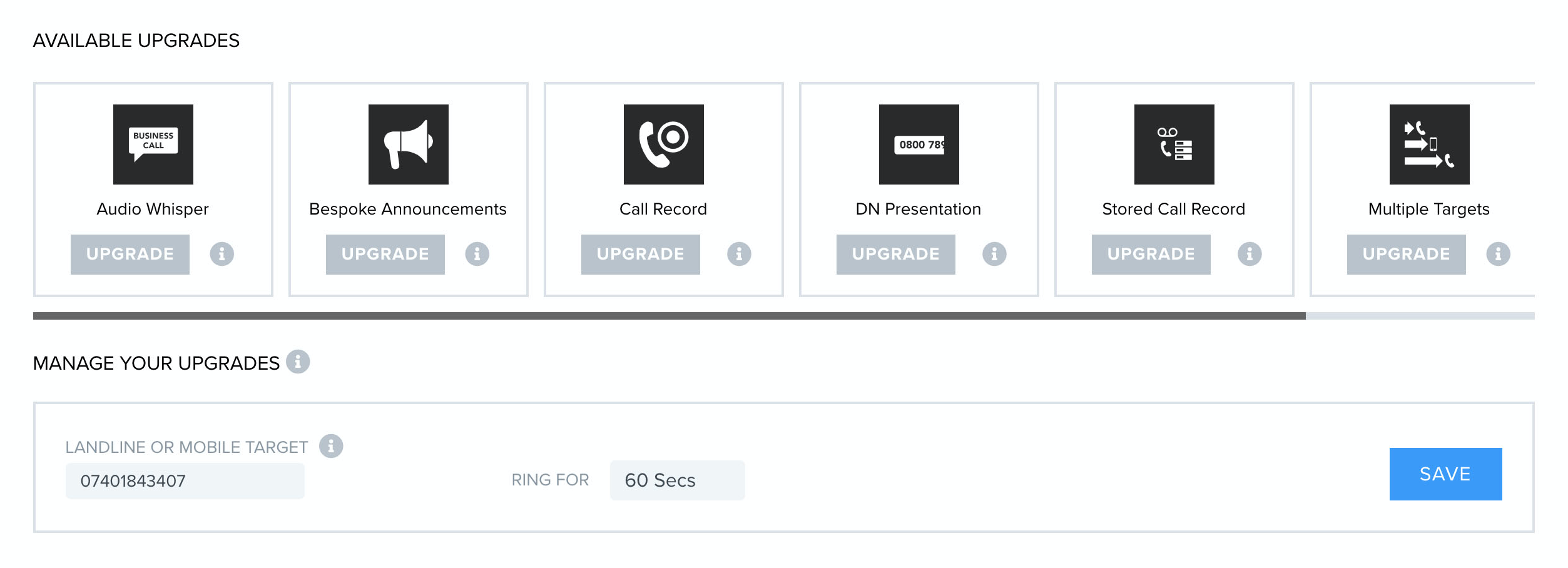 The ‘One to One’ call control solution is designed for business call routing