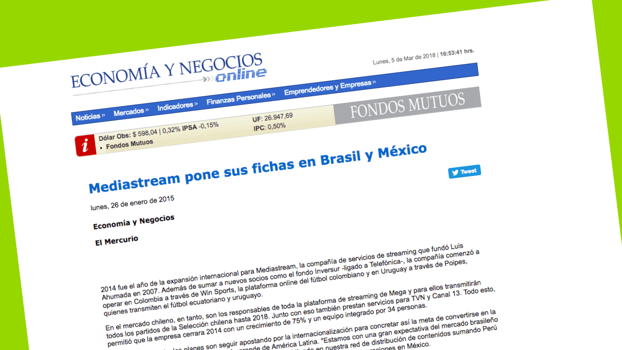 mediastream se proyecta en brasil y méxico