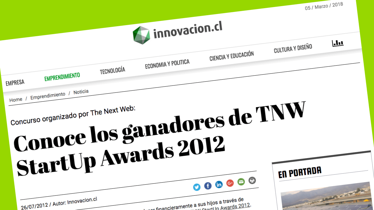 ganadores TNW Start up 2012