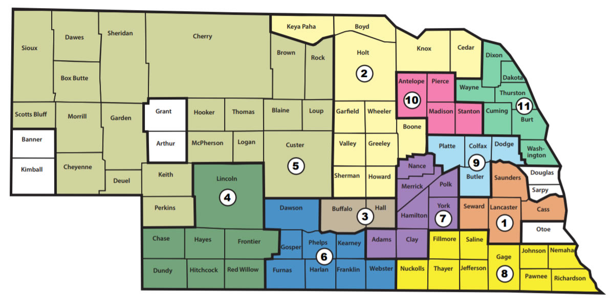 Harding Nebraska Map Director Subdivisions