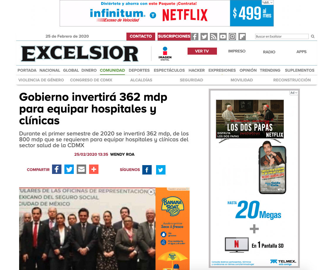 Ejemplo de red de display de Google Ads
