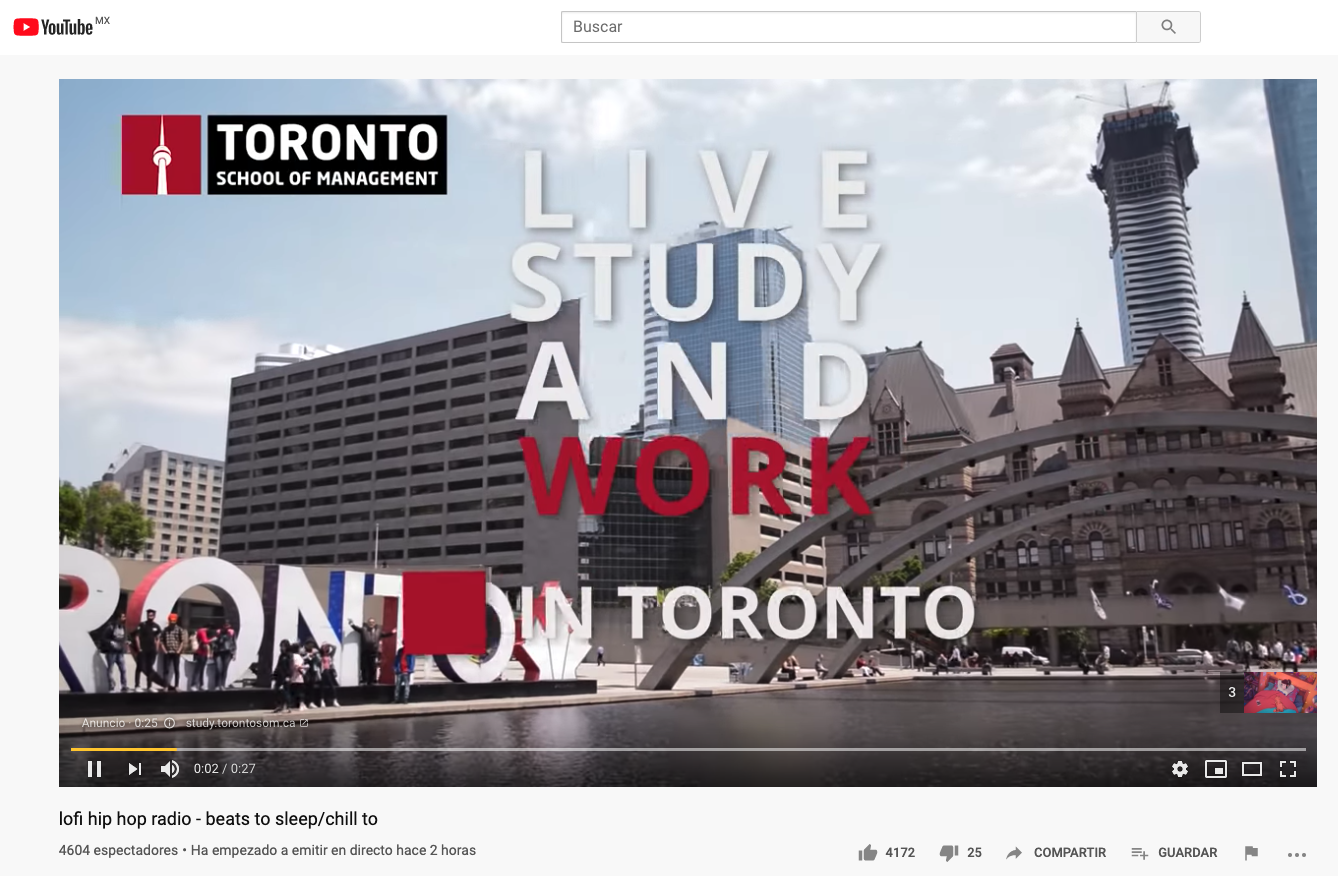 Ejemplo de campaña de vídeo en Google Adwords