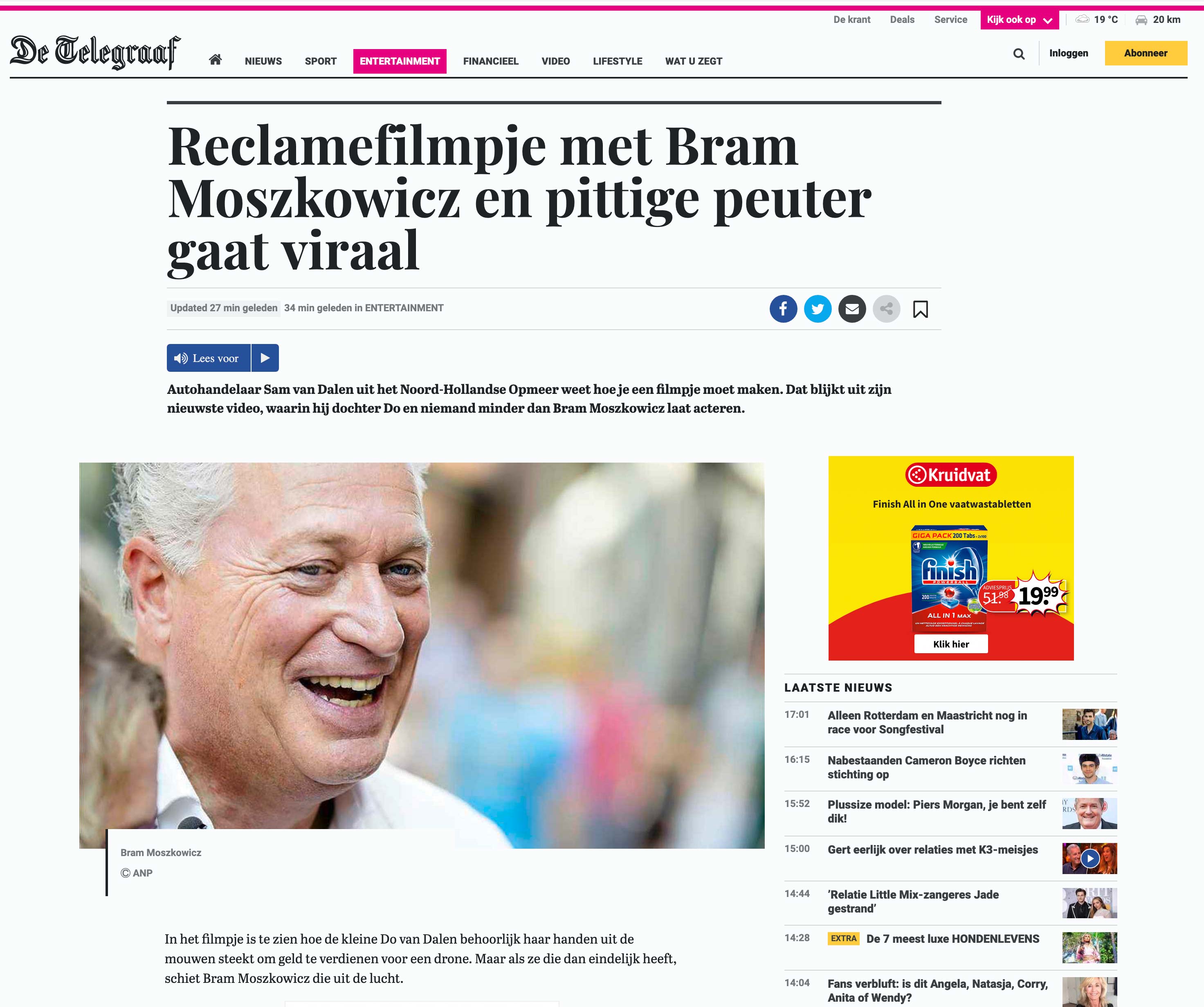 Video van Sam van Dalen met Bram Moszkowicz gaat viraal