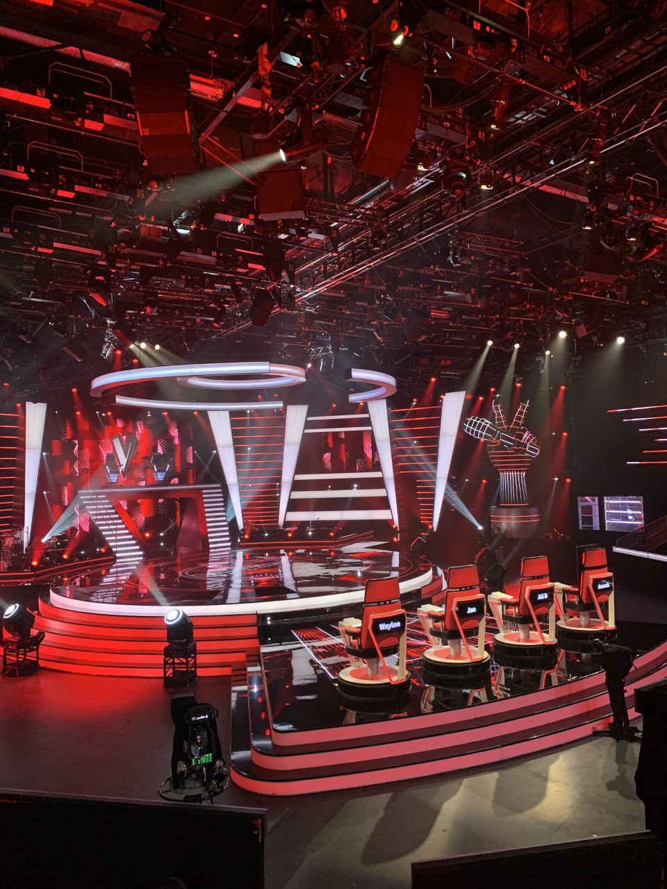Studio22, de TV studio waar alle afleverignen van The Voice worden opgenomen.
