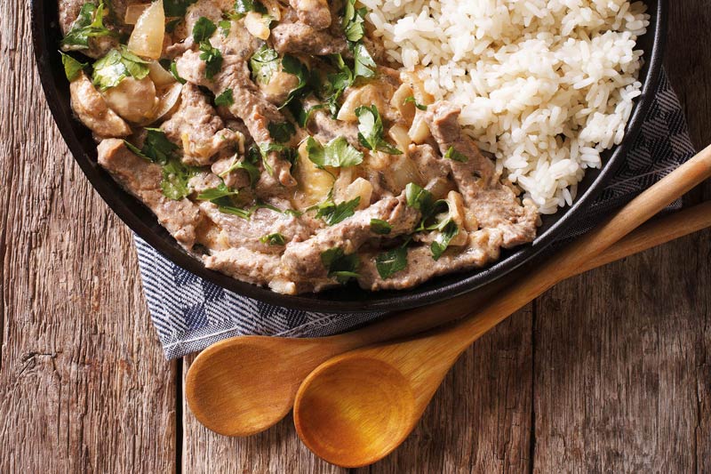Creamy Beef Stroganoff