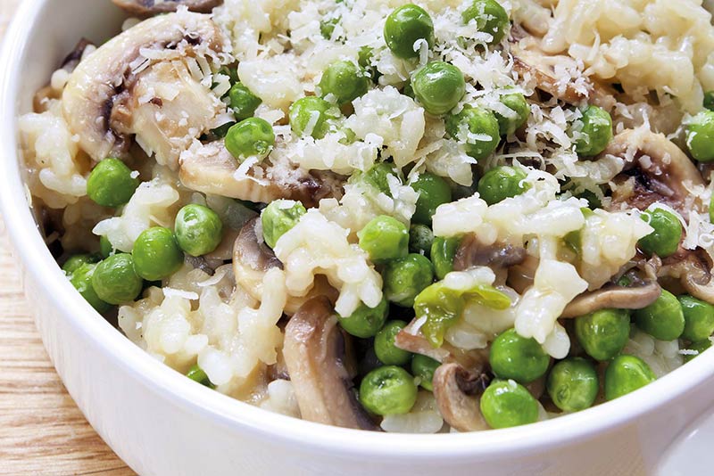 Pea & Mushroom Risotto