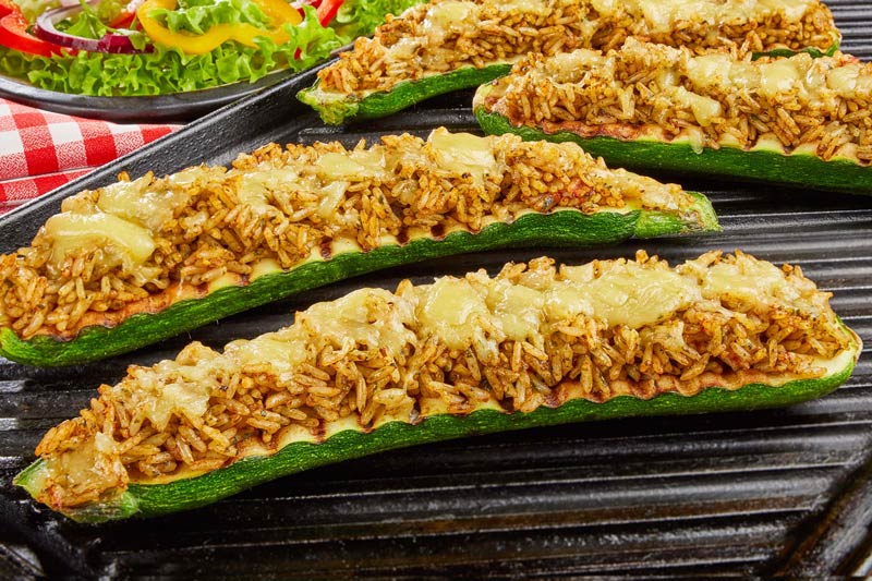Cheesy Courgette Boats