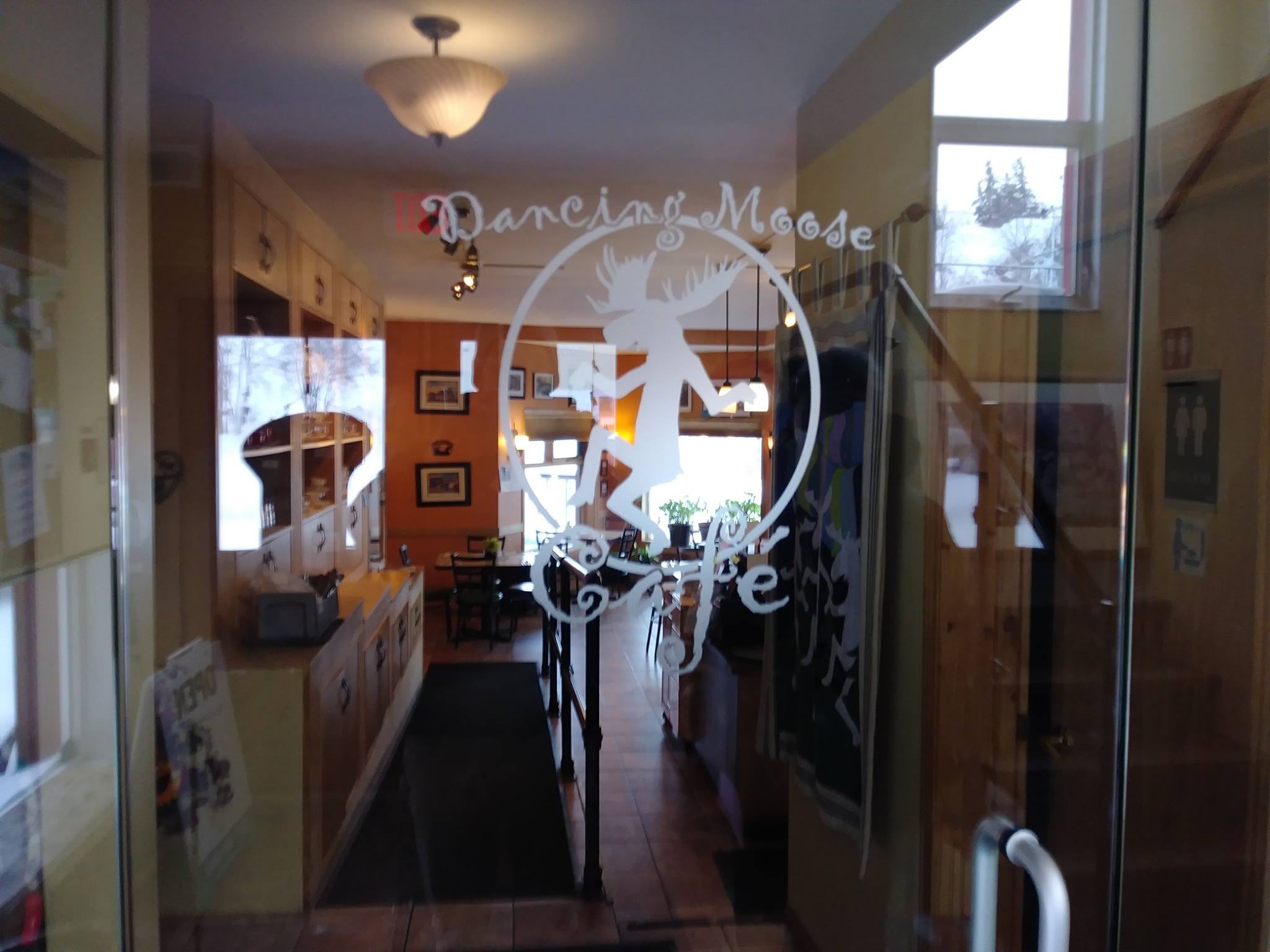 Dancing Moose Cafe Decal.
