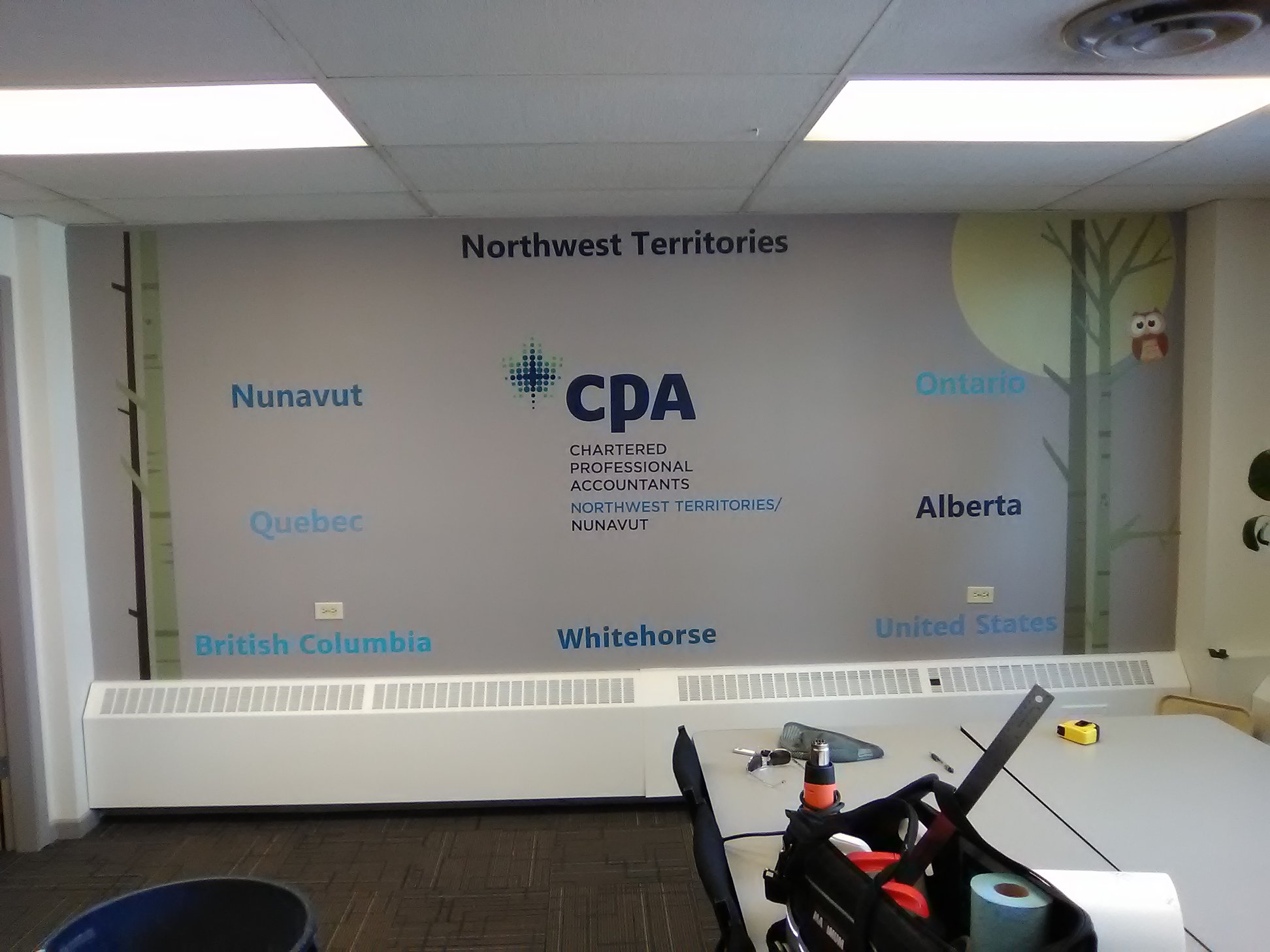 CPA Yellowknife Office Decals.