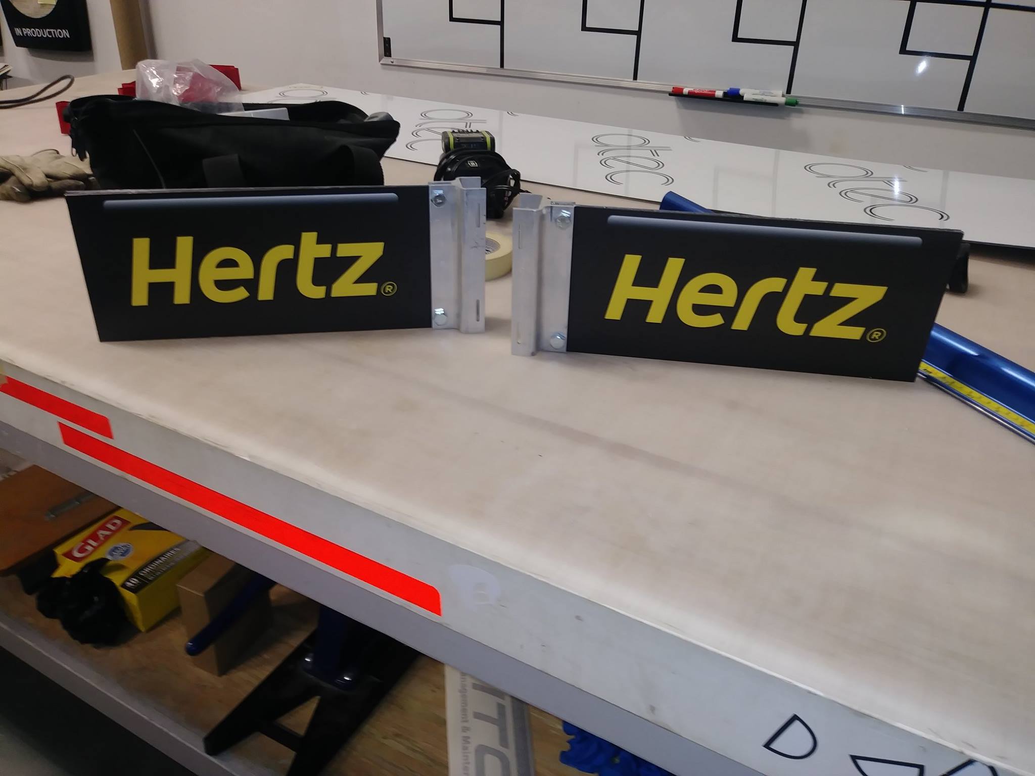 Hertz Interior Retail Signage.