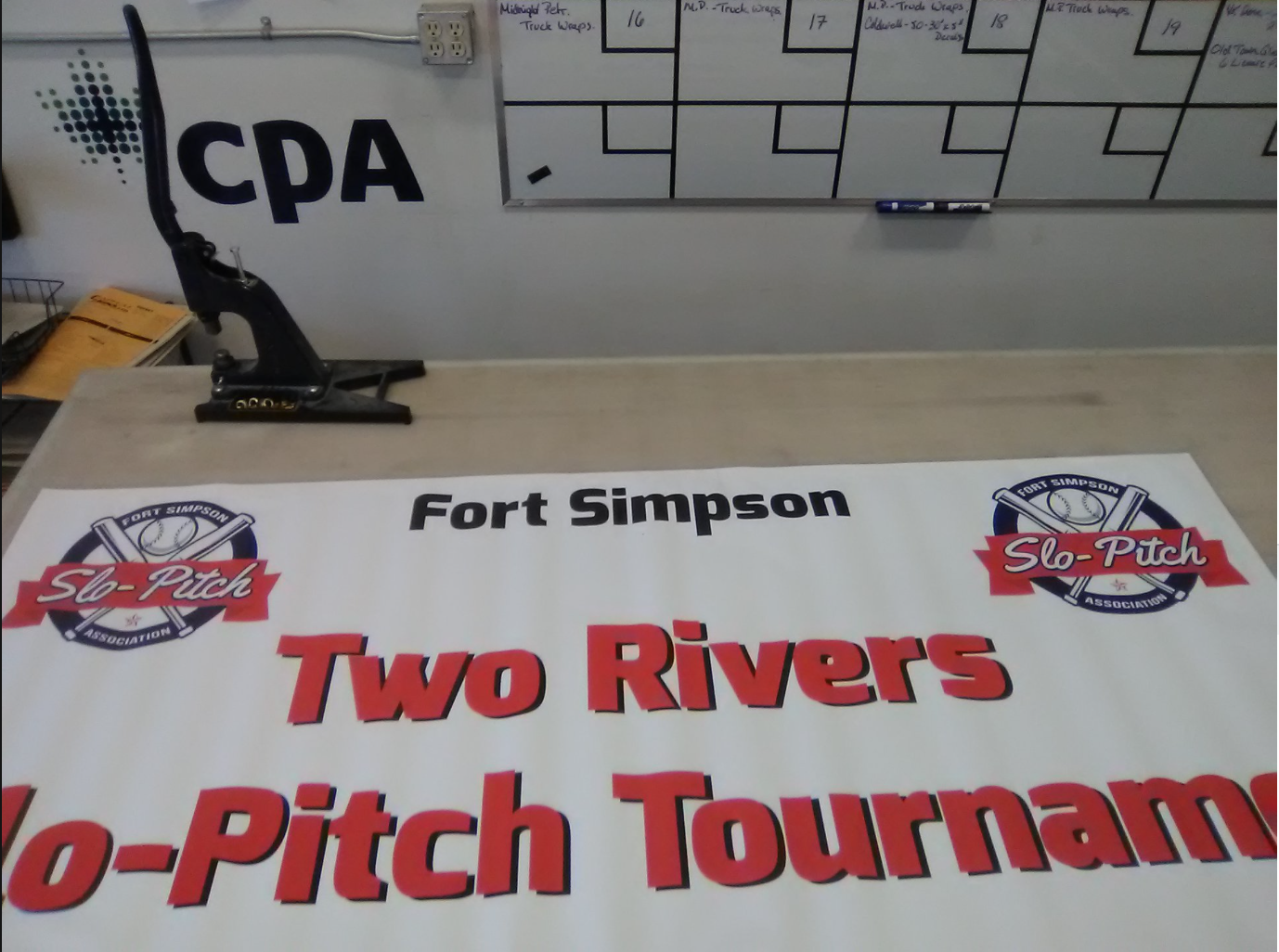 Fort Simpson Slo Pitch Association Event Banners
