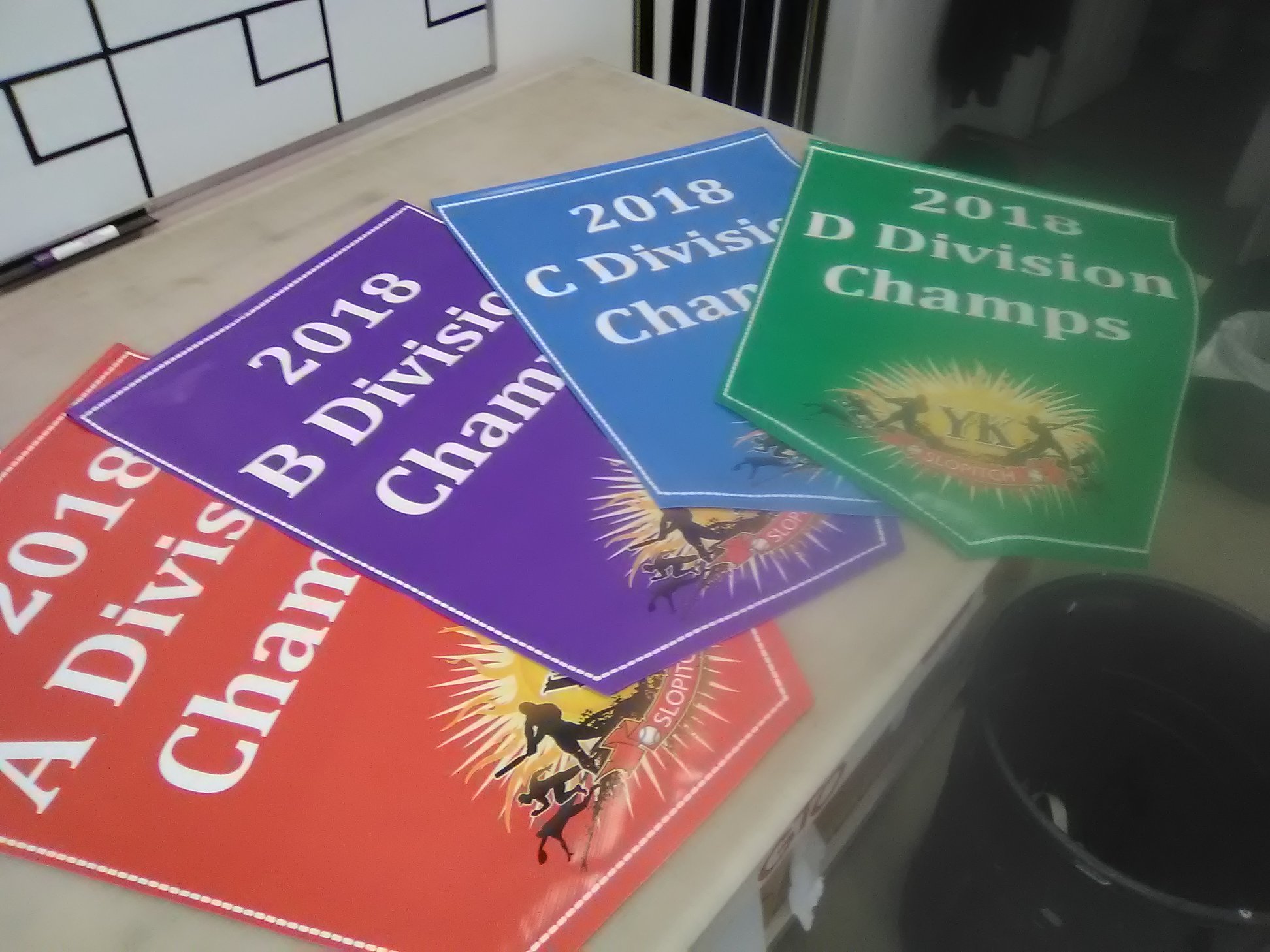 YK Slo Pitch Division Champ Signage
