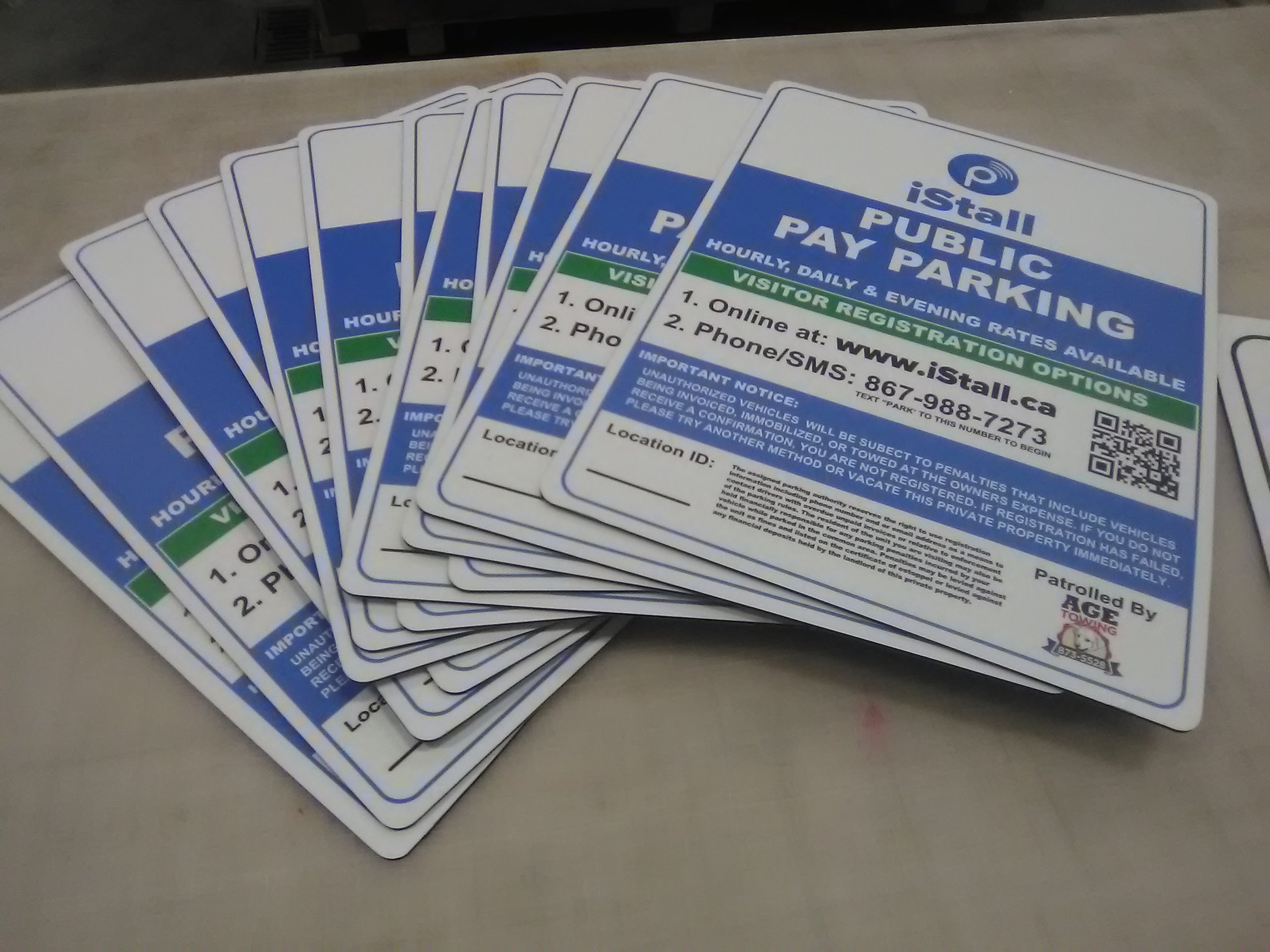 istall public parking enforcement signage