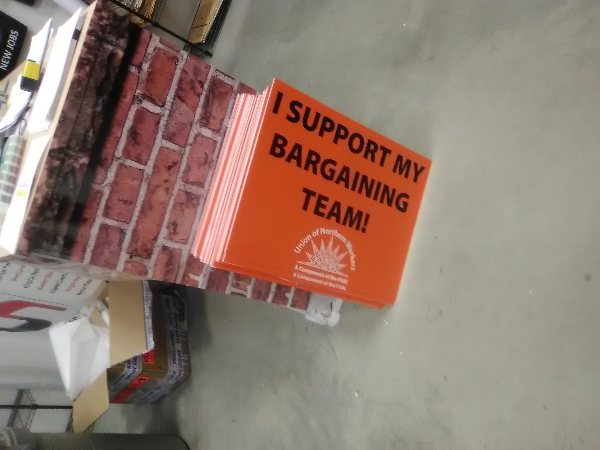 Strike Signage for exterior usage