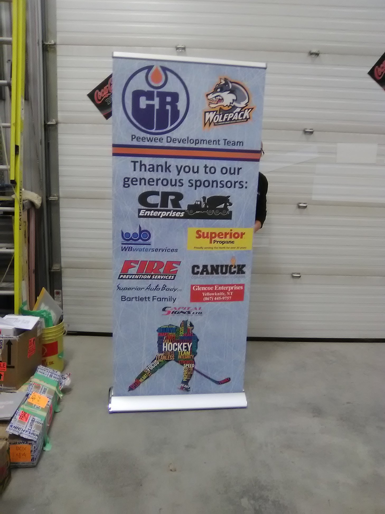 Peewee Hockey Recognition Sponsorship Banner