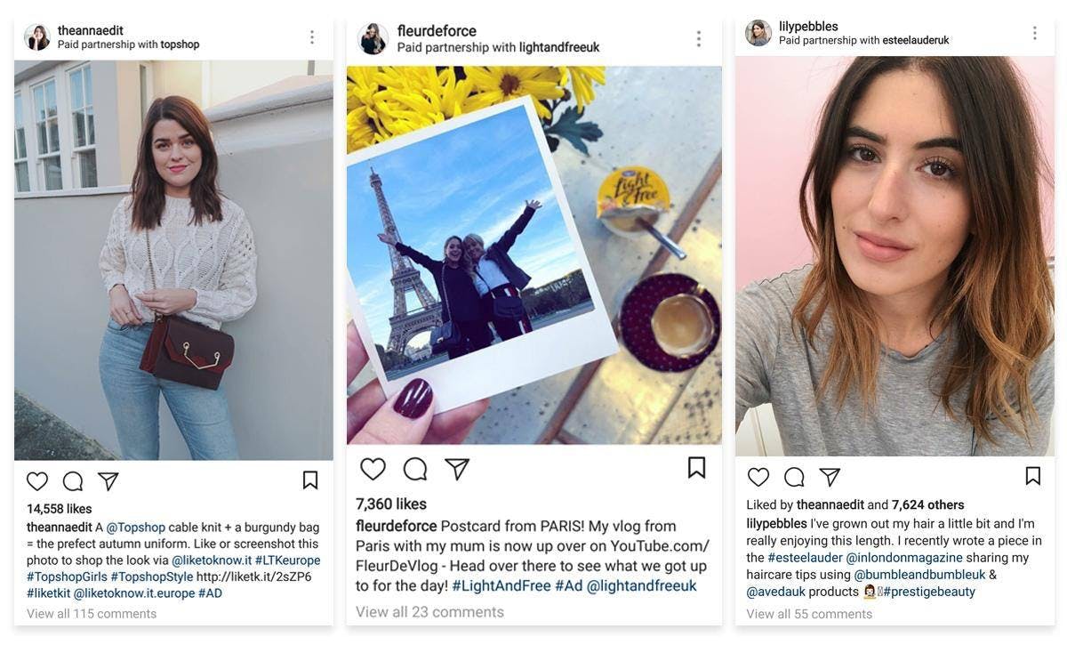 influencer content used in ecommerce ads