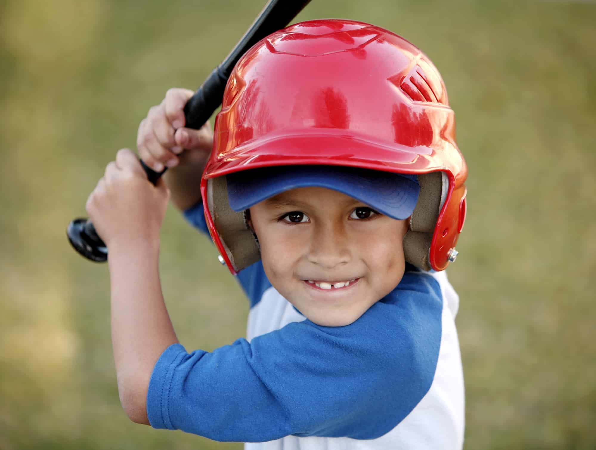 boy playing baseball