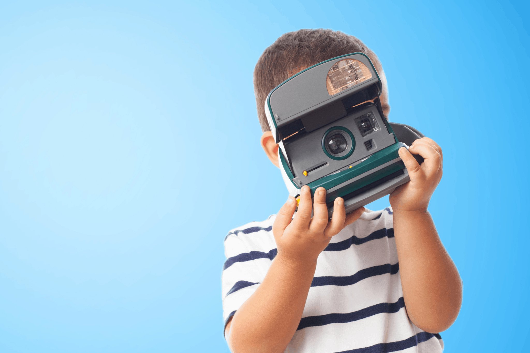 Boy takes photo