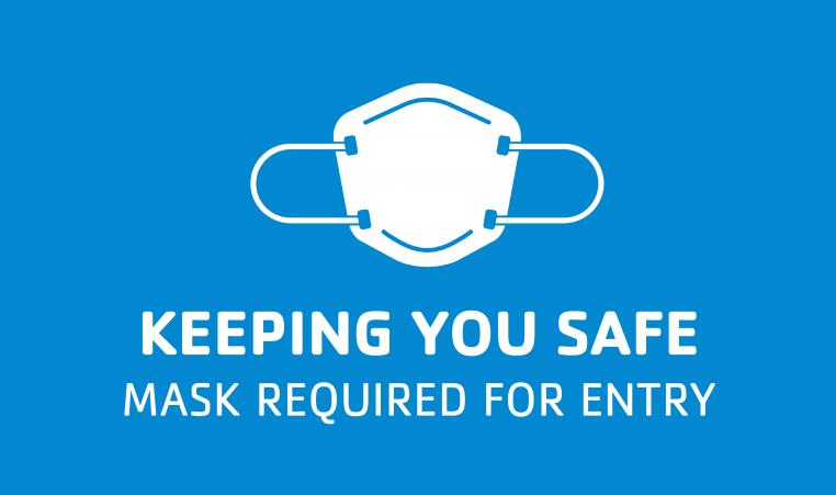 Keeping you safe mask graphic