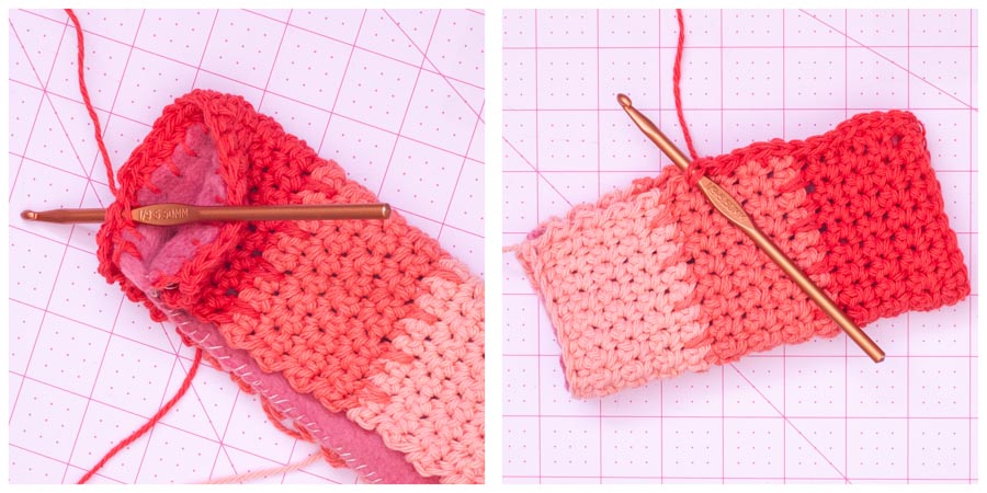Ombre Sunglasses Case Crochet Pattern by Alex Alex DellAringa for @thehooknook