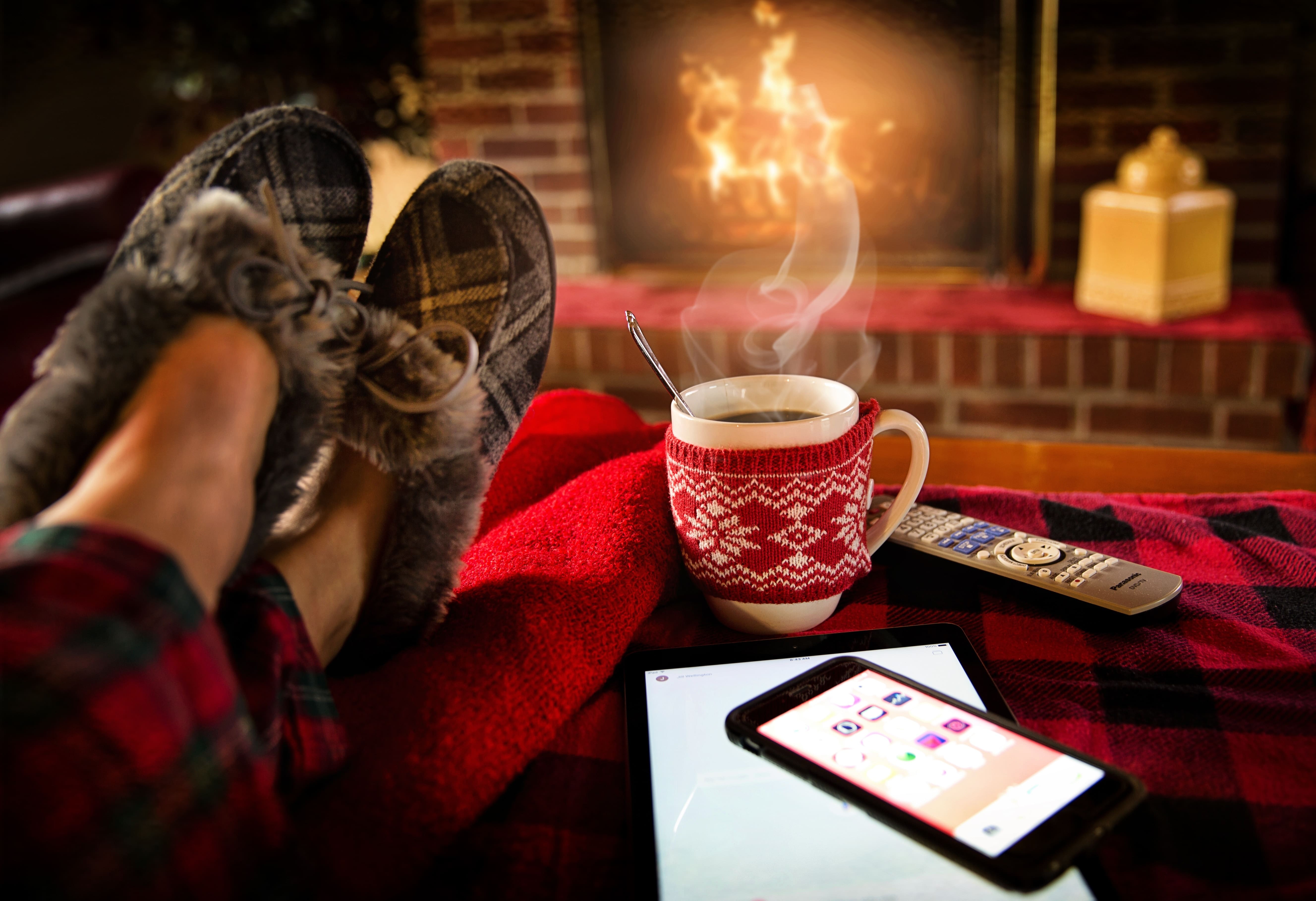 cosy fireplace