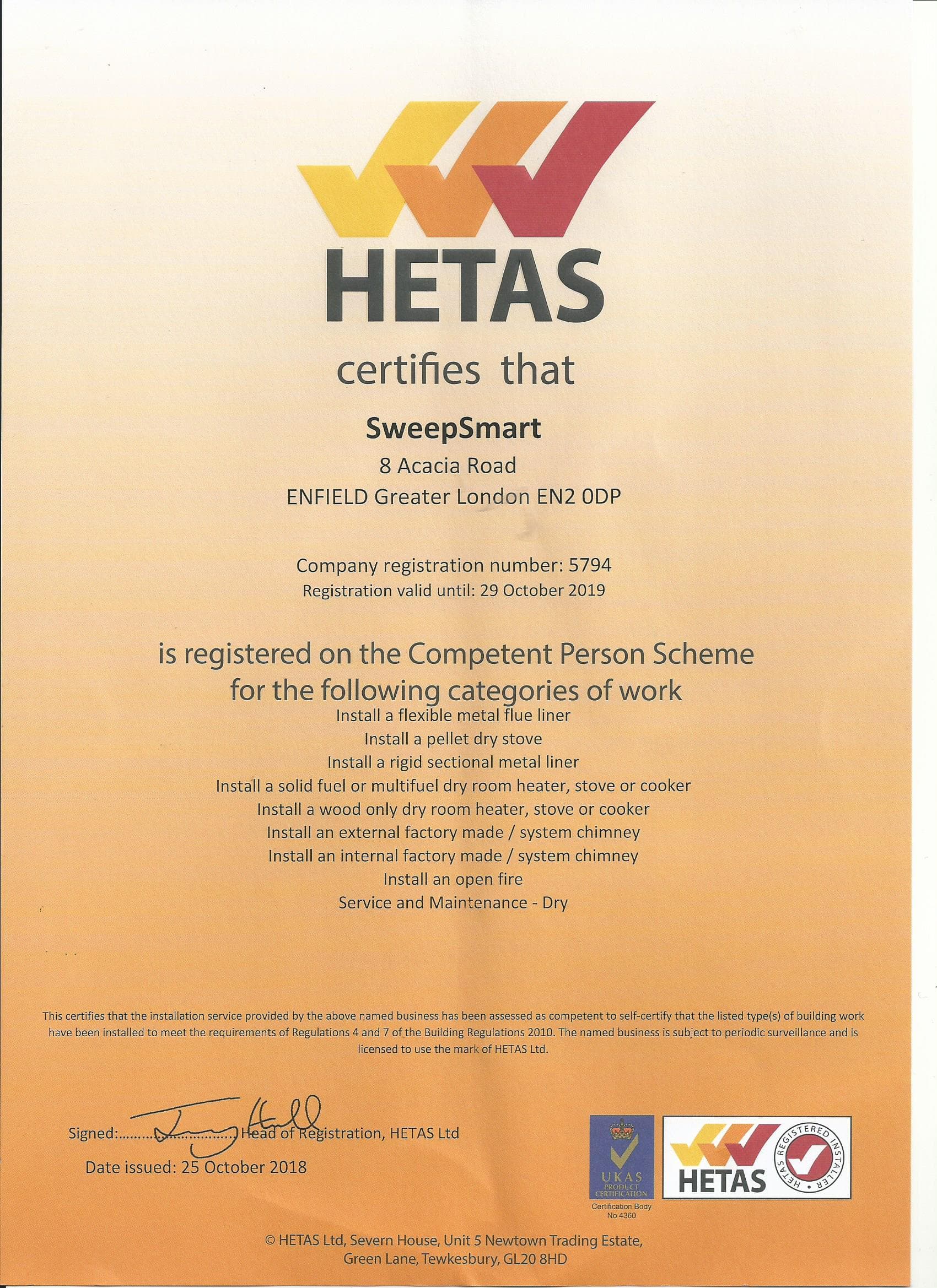 HETAS CPS