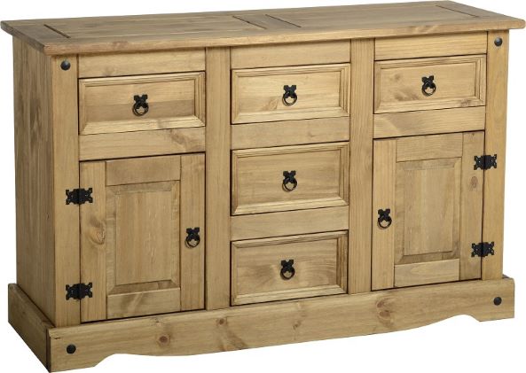 Corona 5 Drawer Sideboard