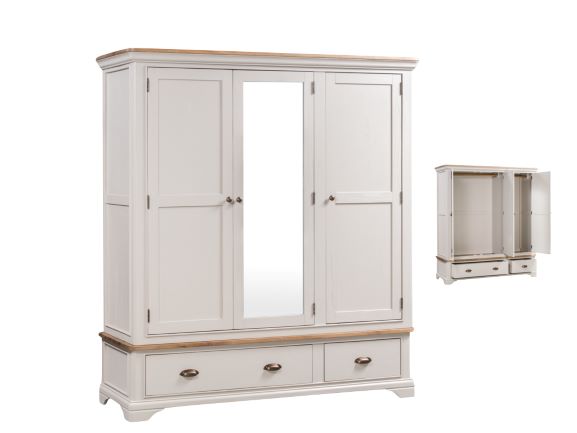 Lyon Painted Triple Wardrobe